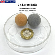 2 x Large Mineral Balls for Shrimp Aquarium Crystal Red Bee Cherry Blue Green Shrimp