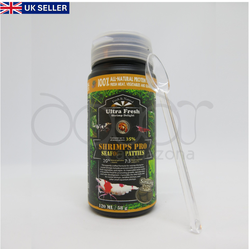 Ultra Fresh Shrimp Pro Food 58g - Red Cherry Crystal Tiger shrimp tropical Aquazona - FREE POSTAGE