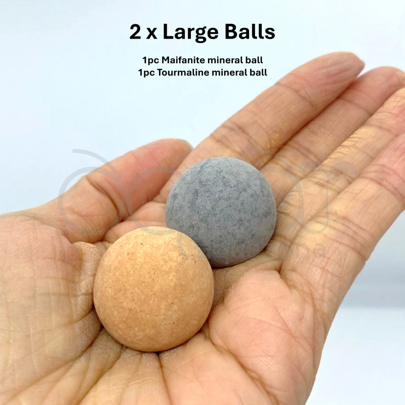 2 x Large Mineral Balls for Shrimp Aquarium Crystal Red Bee Cherry Blue Green Shrimp - FREE POSTAGE
