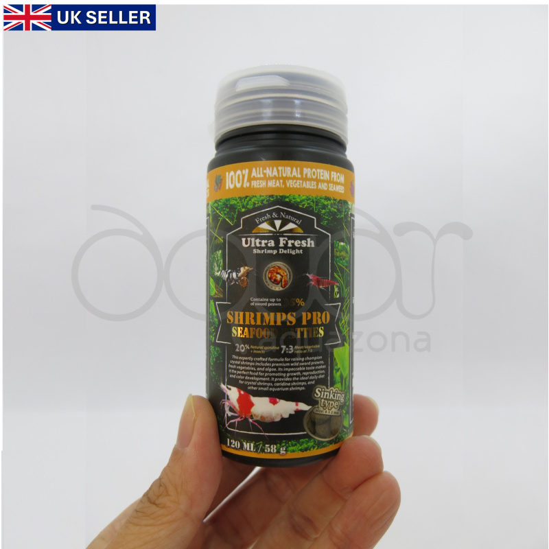 Ultra Fresh Shrimp Pro Food 58g - Red Cherry Crystal Tiger shrimp tropical Aquazona - FREE POSTAGE