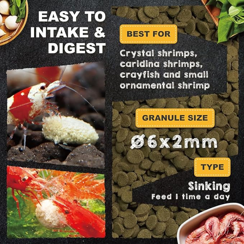 Shrimp Breeding Kit - 8g Ultra Fresh Shrimp Pro Food + 5pcs Large Indian Almond Leaves/Catappa - FREE POSTAGE