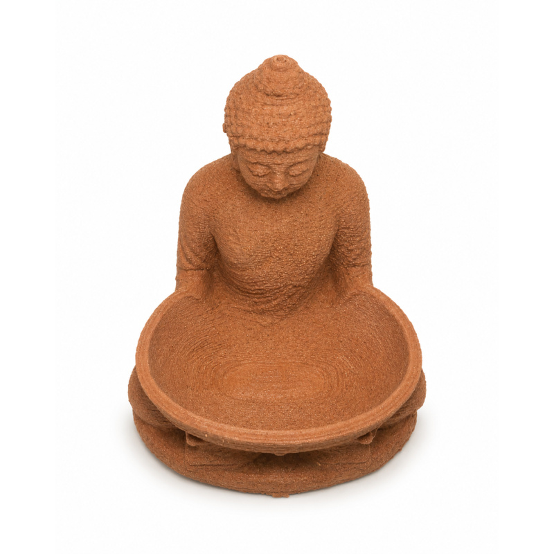 Wooden Buddha Feeding Bowl and Station - 3D Printed Using Real Wood Fibres!