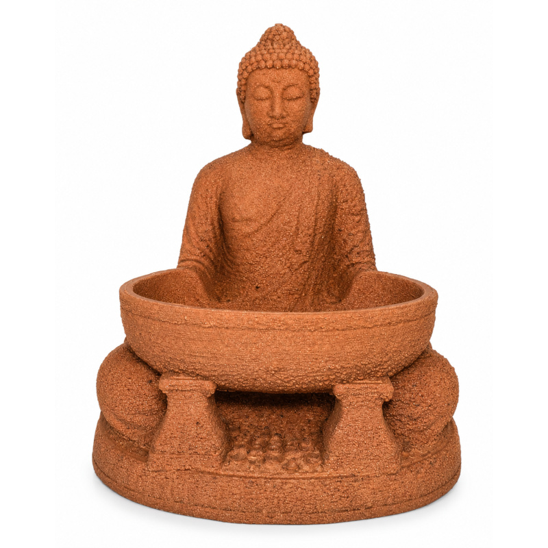 Wooden Buddha Feeding Bowl and Station - 3D Printed Using Real Wood Fibres!