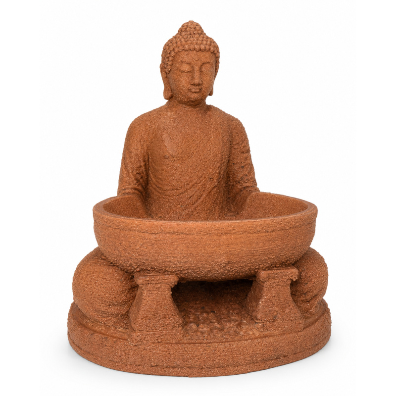 Wooden Buddha Feeding Bowl and Station - 3D Printed Using Real Wood Fibres!