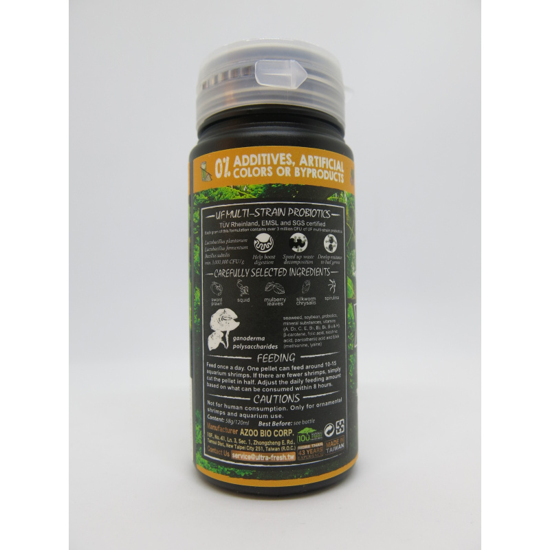 Ultra Fresh Shrimp Pro Food 58g - Red Cherry Crystal Tiger shrimp tropical Aquazona