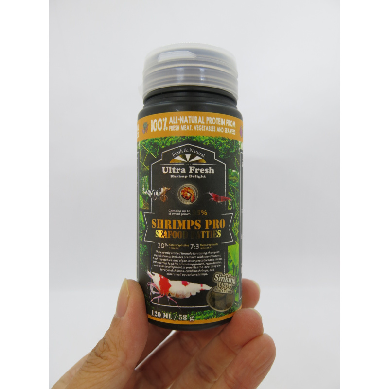 Ultra Fresh Shrimp Pro Food 58g - Red Cherry Crystal Tiger shrimp tropical Aquazona