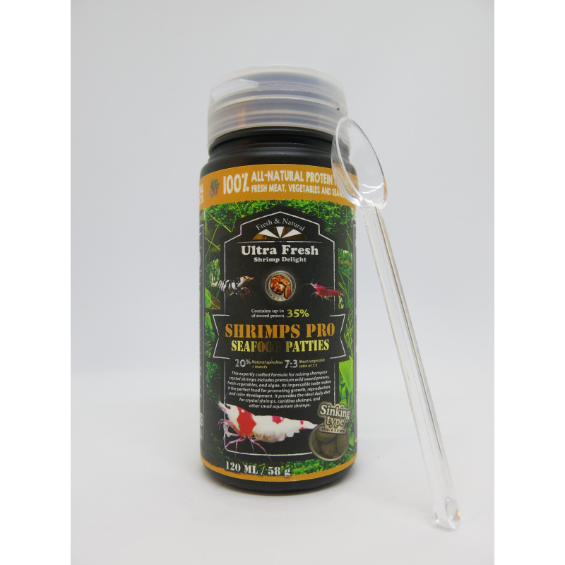 Ultra Fresh Shrimp Pro Food 58g - Red Cherry Crystal Tiger shrimp tropical Aquazona