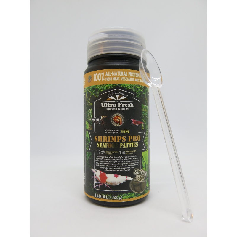 Ultra Fresh Shrimp Pro Food 58g - Red Cherry Crystal Tiger shrimp tropical Aquazona